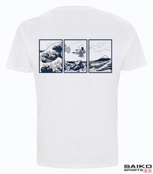 T-Shirt Karate "Kanagawa Wave" hinten