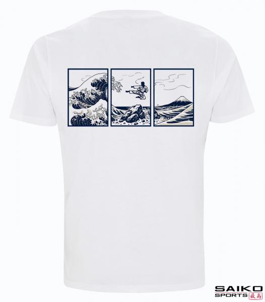 T-Shirt Karate "Kanagawa Wave" hinten