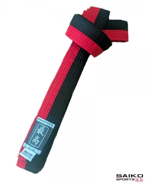 Baumwollgürtel - schwarz/rot