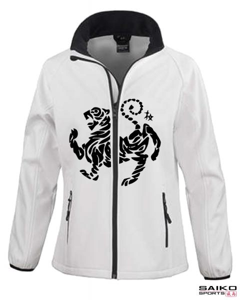 Softshelljacke mit Shotokan-Motiv - weiß